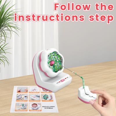 Electric Bead Spinner Automatically Clay Bead Spinner Fast Efficient Beading Bead Spinner Machine For DIY Bracelets Necklaces