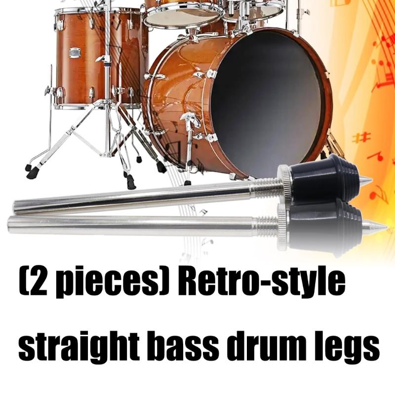 2 Pieces Traditional Design Metal Drum Legs Providing Secure Support For Various Drum Types In Professional Music Settings