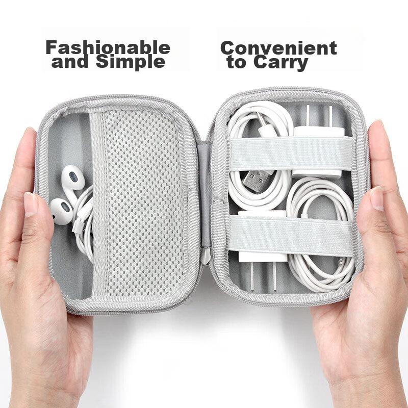 Xinqin Data Cable Storage Pouch, Earphone Case, Charger Portable Box, USB Drive And Hard Drive Multi-Functional Hard Shell Case, Small Size