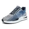Fashion Elevator Shoes Men's Black Sneakers Hidden Heels Heightening Shoes For Men Black Breathable Mesh 8CM Sports Taller Shoes