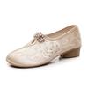 2024 New Chinese Style Embroidered Cloth Shoes Ethnic Style Cheongsam Temperament Women's Single Shoes Retro Old Beijing Embroidered Women's Shoes