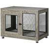2-in-1 Dog Cage & Side Table, with Two Doors, Cushion, for Large Dogs