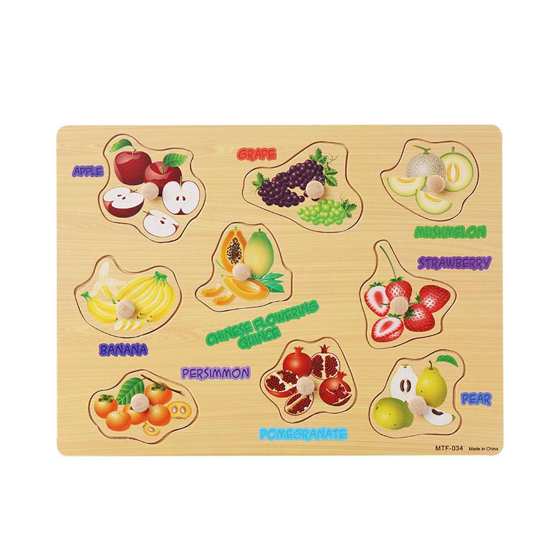 Early Learning Wooden Puzzle Board Wooden Jigsaw Puzzle Kid Toy Gift