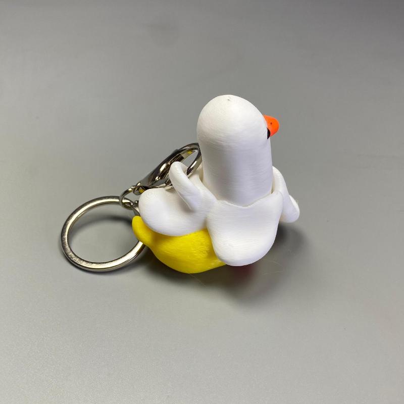 Keychain Quacking Duck Toy Stress Alleviating Mini Fidget for Kids and Adults