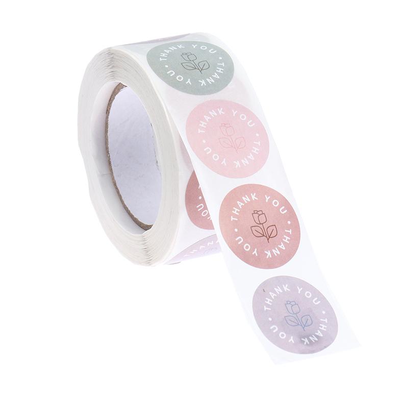 500Pcs Retro Color Thank You Stickers Adhesive Seal Labels Stationery Sticker