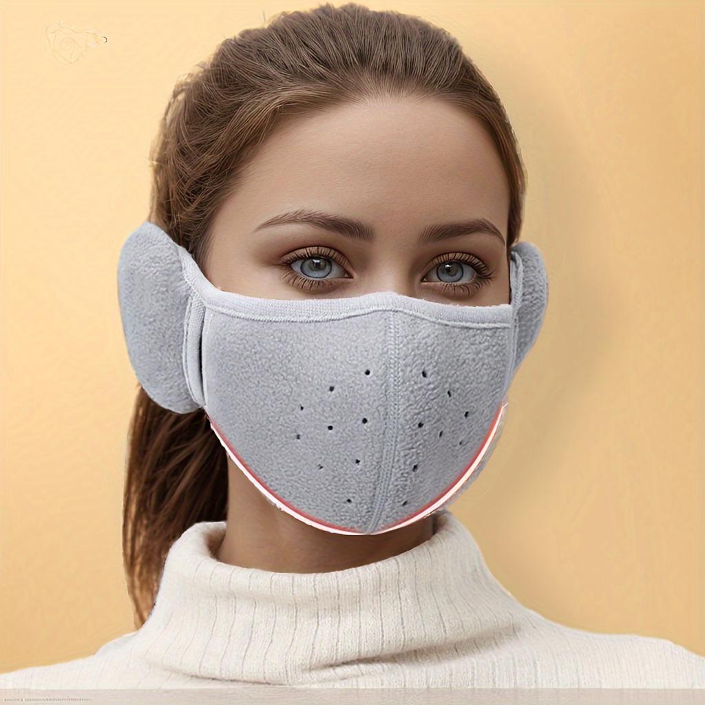 Winterwarme, atmungsaktive, elastische Masken-Ohrenschützer, Winddichter und Kälteschutz beim Fahren im Freien, Stereoskopische Zwei-in-Eins-Masken für Männer und Frauen