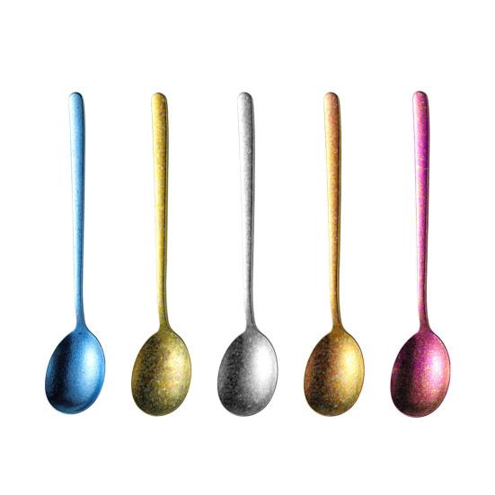 Pure Titanium Spoon Ultra Lightweight Long Handle Spoon Acid Resistant Non-Rust Spoon Outdoor Camping Restaurant Spoon