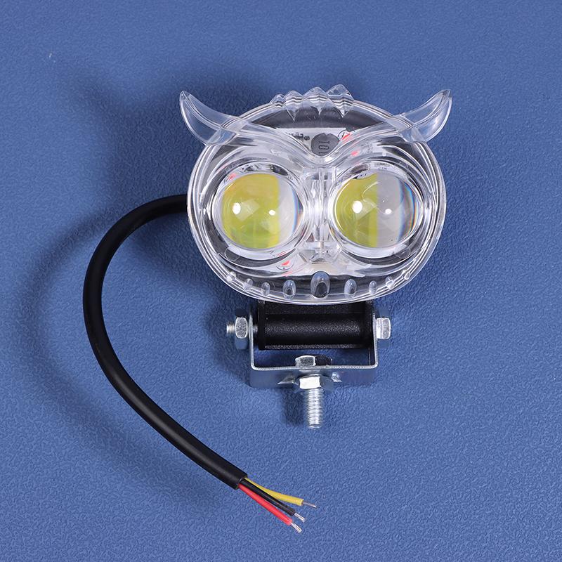 

Двухцветная фара для мотоцикла с дизайном совы, вспомогательные прожекторы, фары для мотоцикла, скутера