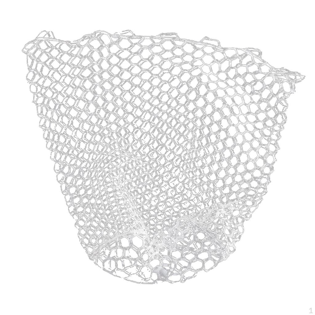 Fishing Net Replacement Landing Netting Lightweight Sturdy Without Handle Silicone