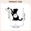 Cat Butterfly Wall Clock Decorative Silent Minimalist Gift with Swing Pendulum Fun Decor