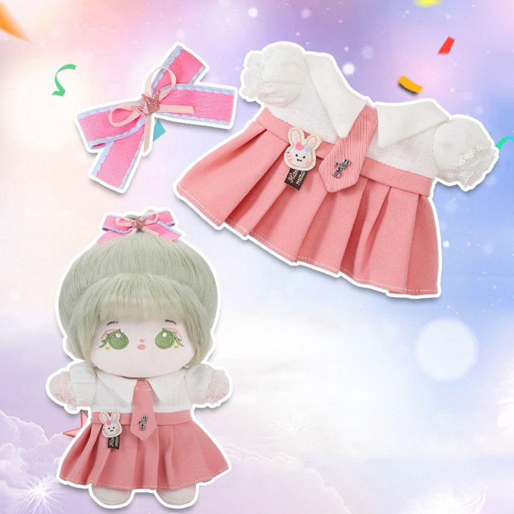 

20cm Cotton Doll Doll Princess Dresses Hand-made Headband Hat Mini Dolls Accessories Doll Type H