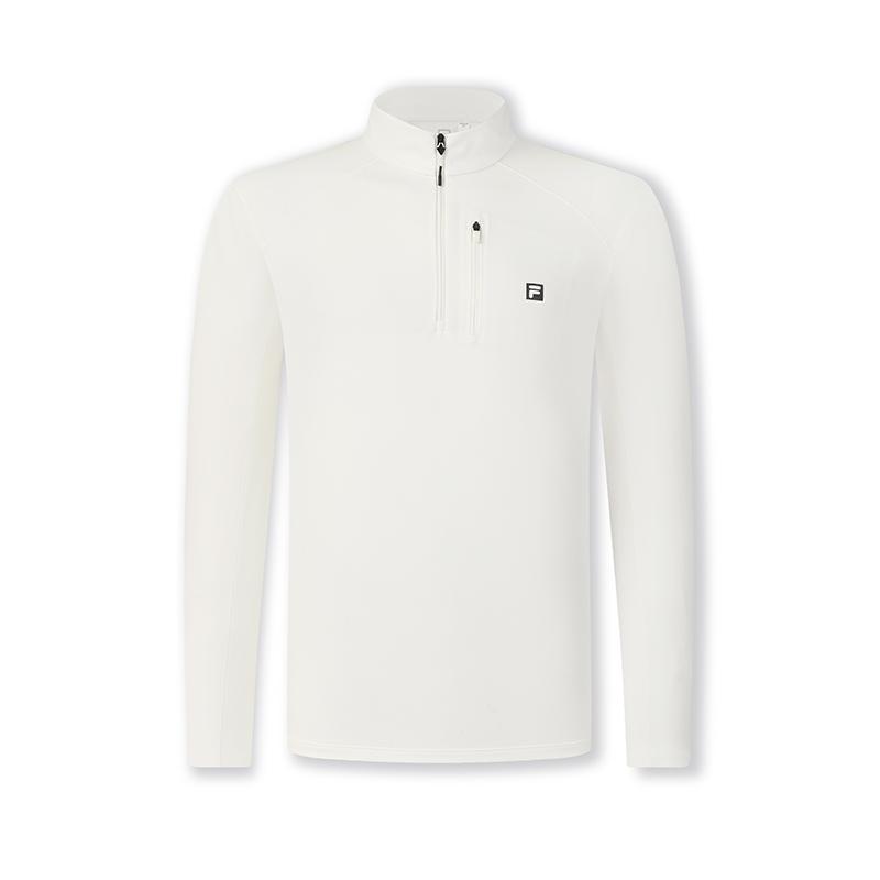 

Fila Флисовая трикотажная футболка с длинным рукавом на молнии до середины груди Мужские топы Белоснежный A11M517202FWT XL