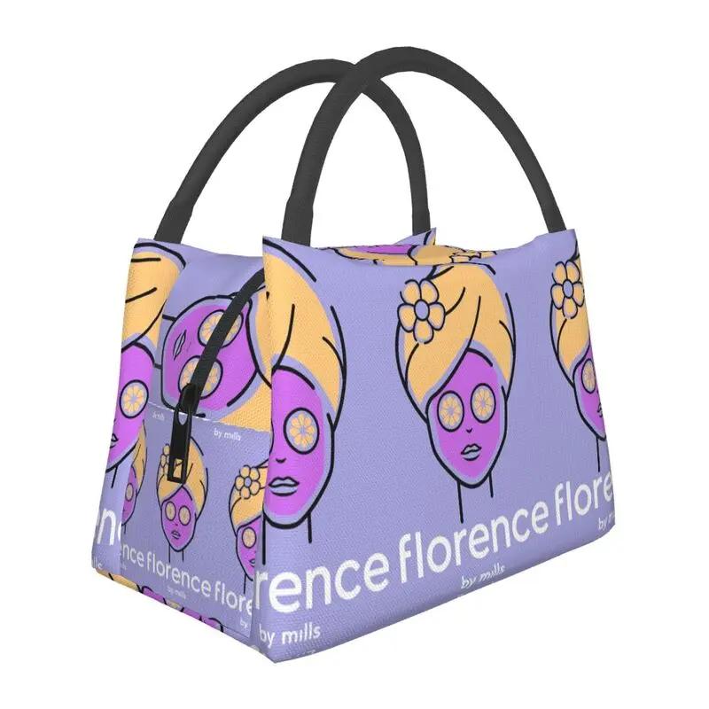 Custom Lipstick Florence By Mills Lunch Bag Women Cooler Warm Insulated Lunch Box for Picnic Camping Work Travel