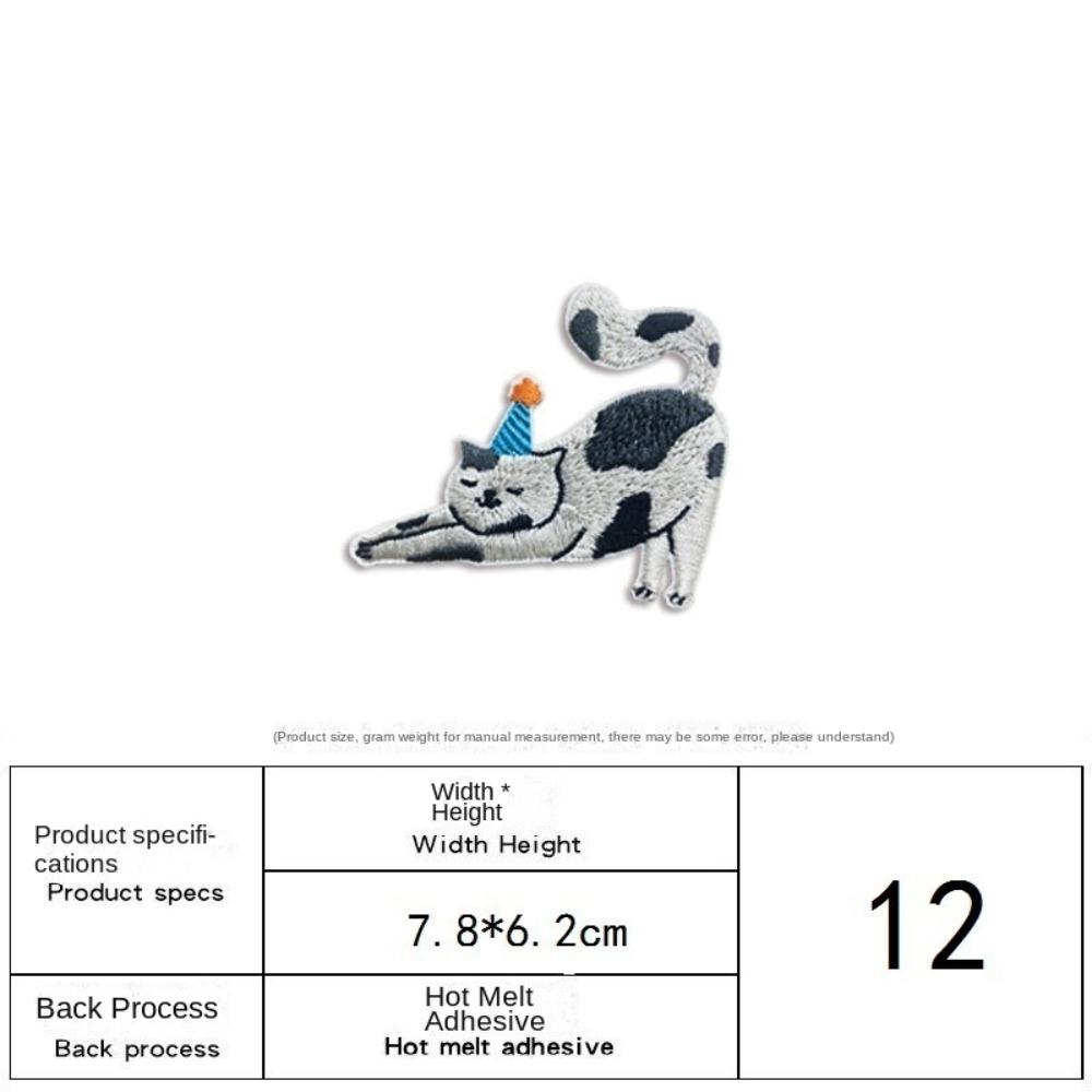 15pcs Ocean Fish DIY Iron on Patches Cat Dog Embroidered Cloth Stickers Sewing Supplies on Clothes