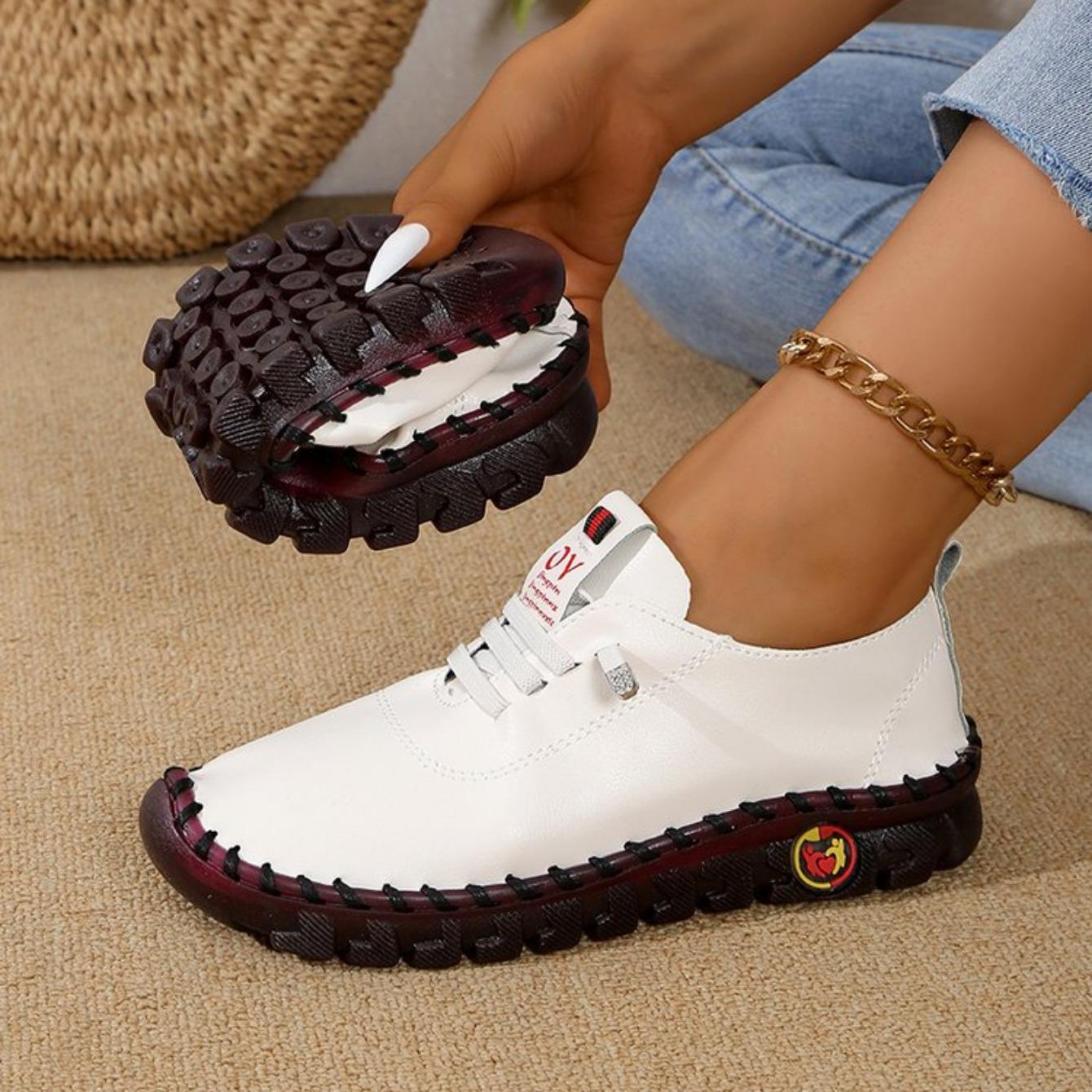 

Женские кроссовки Весна Лето 2025 Новые Римские кроссовки на мягкой подошве Дышащие Ретро-строчка Подошва-маффин Большие размеры Женская обувь 35 белый