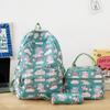 Cartoon Three-Piece Backpack Set Student Printed Schoolbag Women's Large Capacity Lightweight Backpack