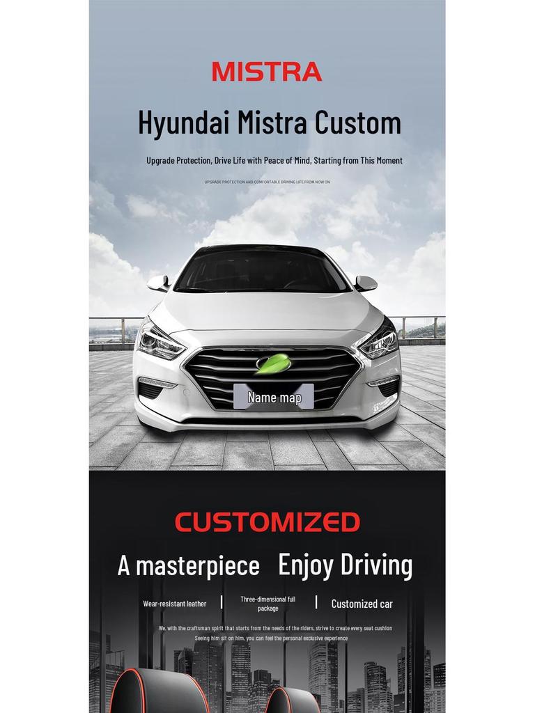 Hyundai Mistra 5-Seat Full Coverage Universal Leather Car Seat Covers, All-Season & Wear-Resistant