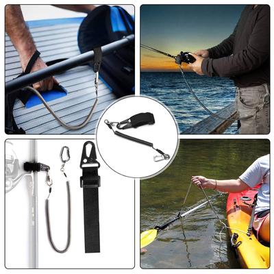 Angelschnur Lanyard Angelruten-Fangleine Kajakpaddel-Leine Hochbelastbar Einziehbar Spiralförmiges Lanyard für Angelrute Kajak