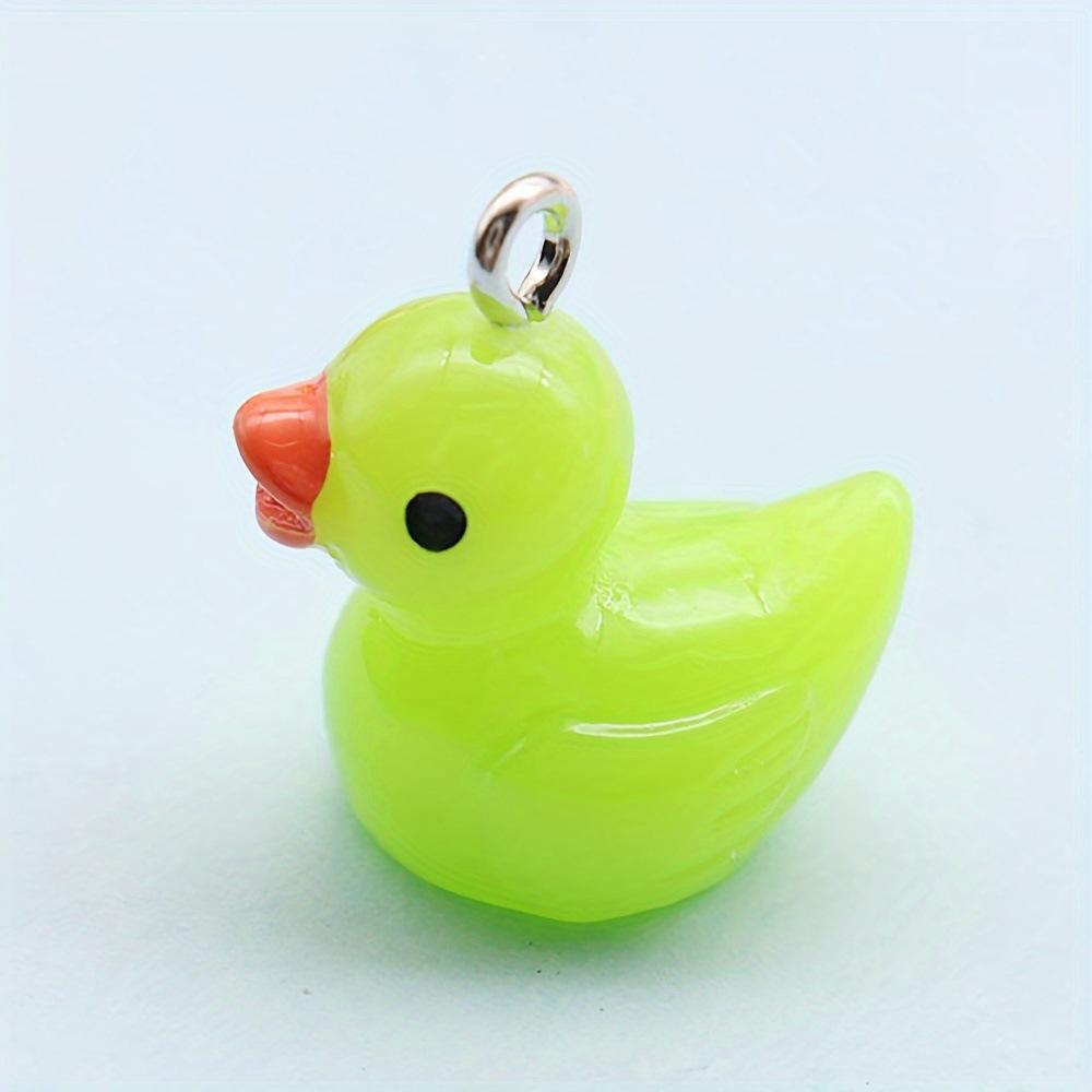 Porte-clés Simple Animal en Résine Pendentif Canard Accessoires de Sac à Dos pour Femmes Couple Famille Pendentif Porte-clés