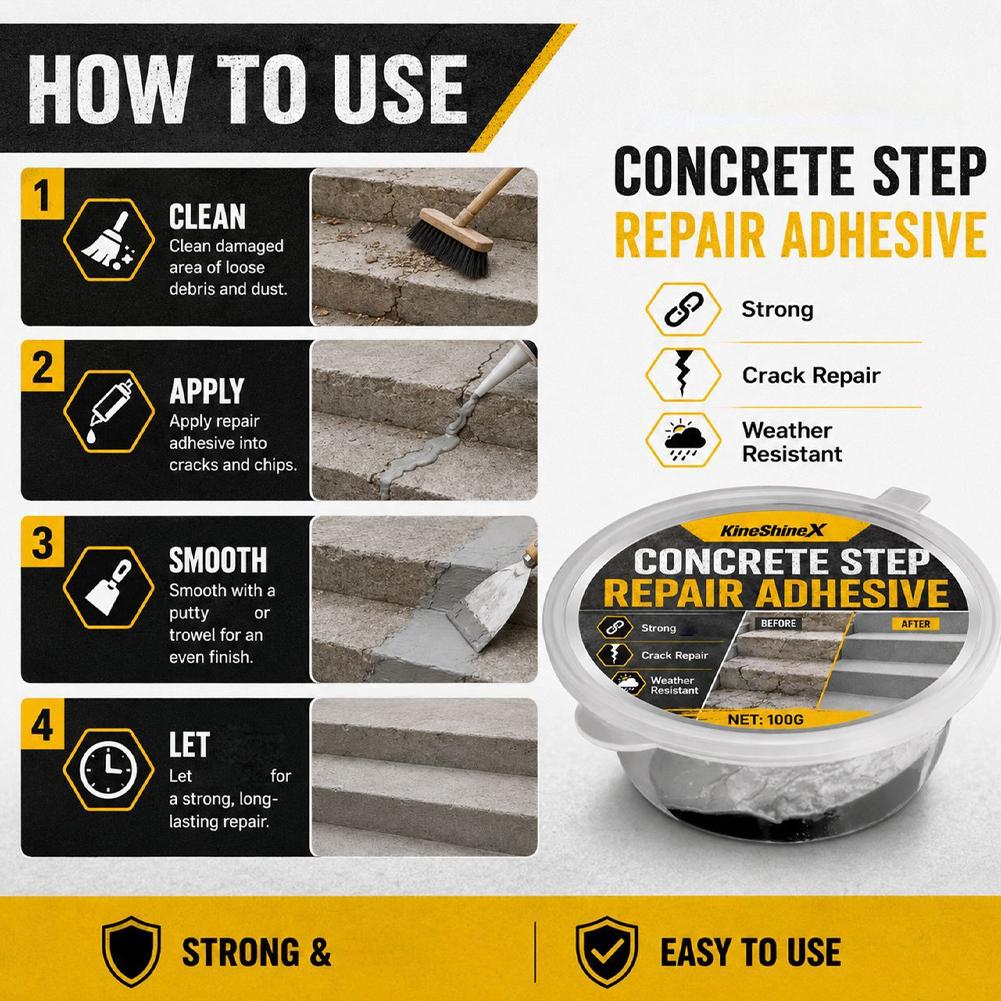 Concrete Crack Filler Repair Adhesive High Strength Strong Bonding Waterproof Cement Floor Driveway Walkway Step Patch Sealant