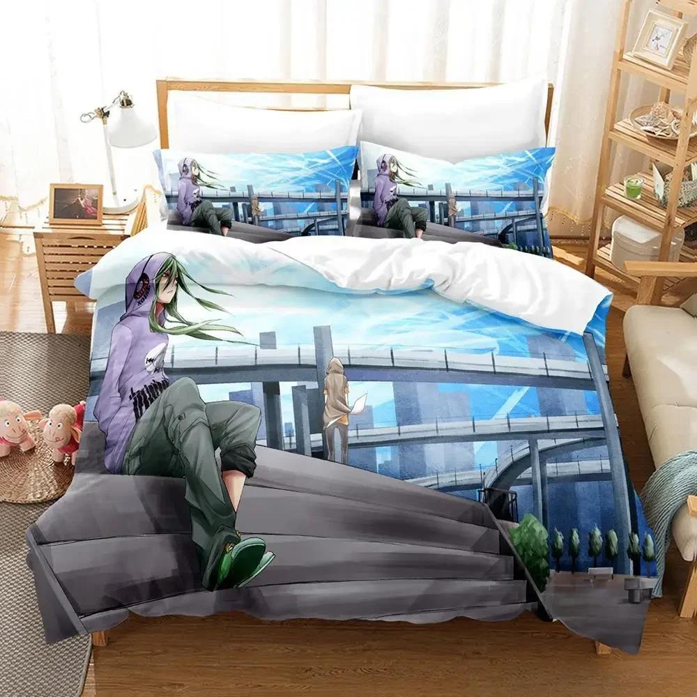 Kagerou Project Bedding Set Cartoon Anime Three-piece Set Adult Kid Bedroom Duvet Cover Sets 3D Kawaii Impression Textile
