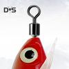 8CM/5.3G Shrimp Bait with Squid Jig Hook Swivel Luminous Realistic Bionic Artificial Lure Saltwater Freshwater Bass Walleye Trout Fishing Accessories