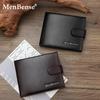 Schoolbag New Dark Line Craft Leather Texture Horizontal Business Men's Wallet Short Wallet Multi-card Position Hinge Men's Wallet