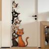Home Art Cat Wall Stickers Cartoon Art Sticker Creative Wall Beautification Decoration  Indoor