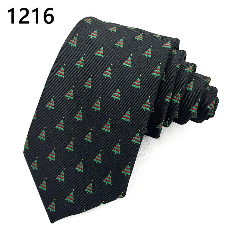 Luxury Men's Jacquard Christmas Tie - High-end Polyester Fashion