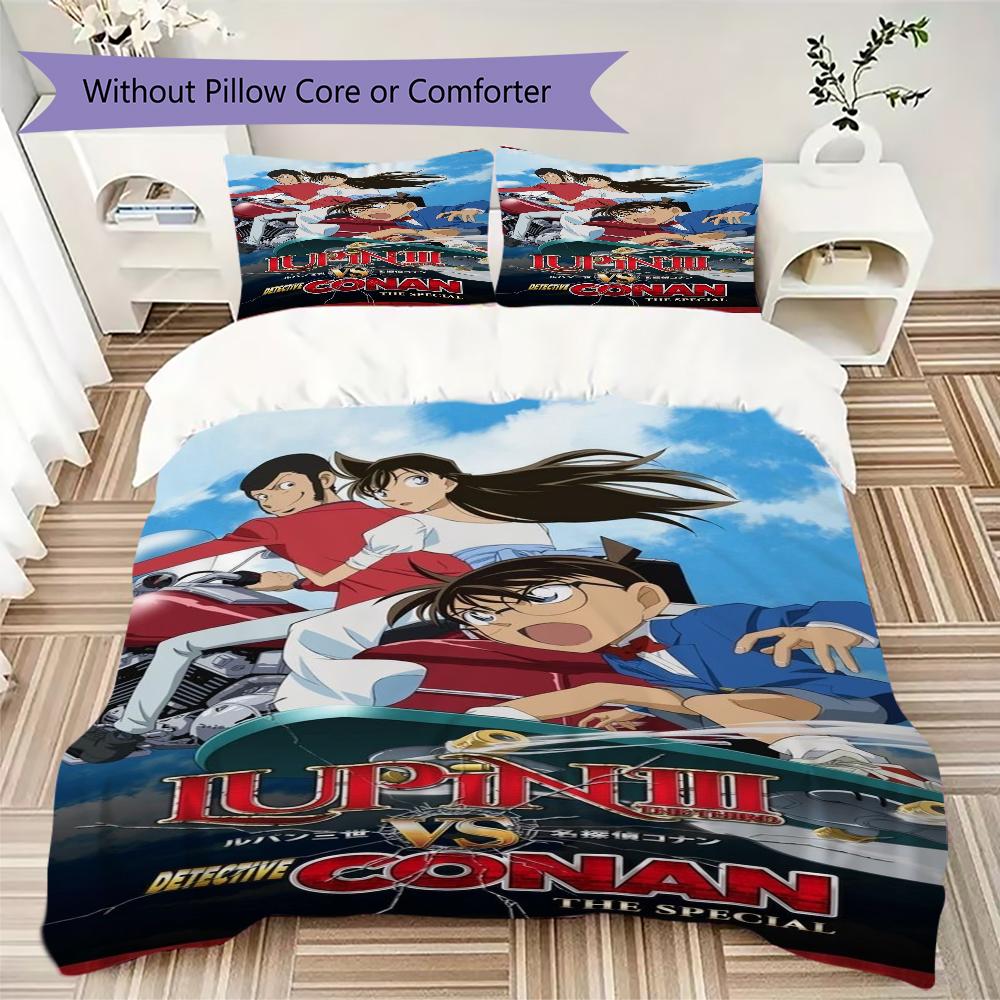 Young Detective Conan Glasses Bedding Without Core 1 Duvet Cover 2 Pillowcase Without Core Christmas Birthday Gift