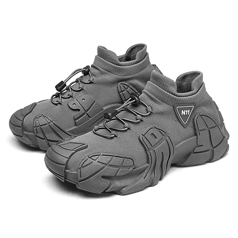 2025 Outdoor Breathable Men' Casual Sneakers Fashion Shoe Male Thick Bottom Mesh Shoes for Men Designed Sneaker Trendy All-match