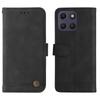 Portemonnaie-Hülle für Moto G17 - Leder/PU, Schwarz, Mit Lanyard