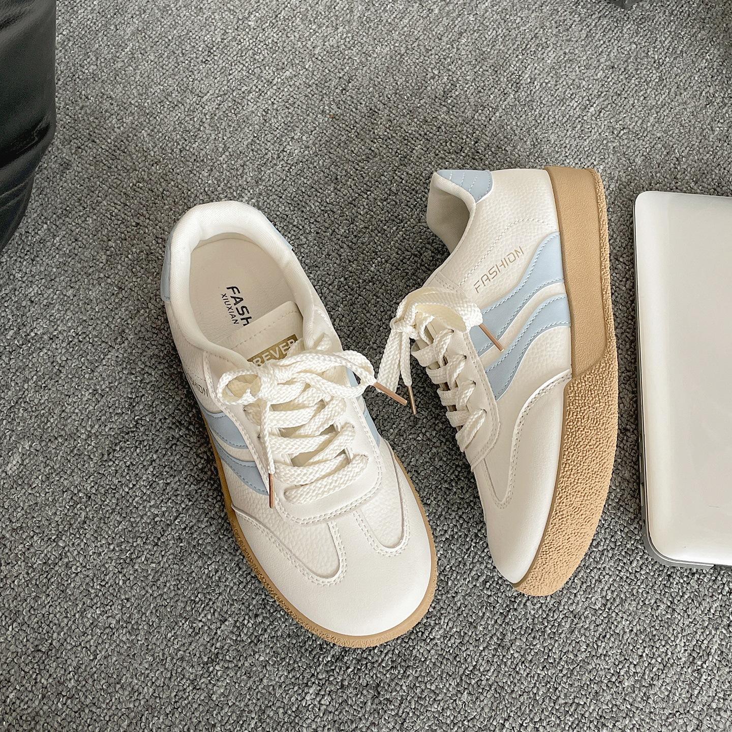 

Queen Fan thin thick-soled white shoes women s 2025 new summer skirt casual low-top soft baseplate shoes 40 синий