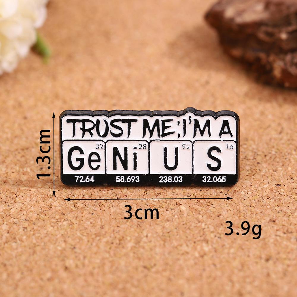 Cartoon English Alphabet Series Brooch Advanced Sense Niche Metal Badge Personalized Versatile Accessories