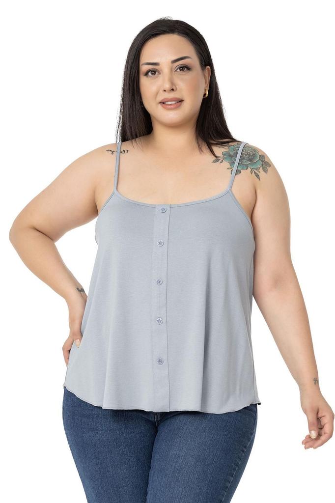 Damenstil Übergröße Körper Große Größe Verstellbarer Kordelzug Viskose Schwarz Bluse mit Zierknöpfen