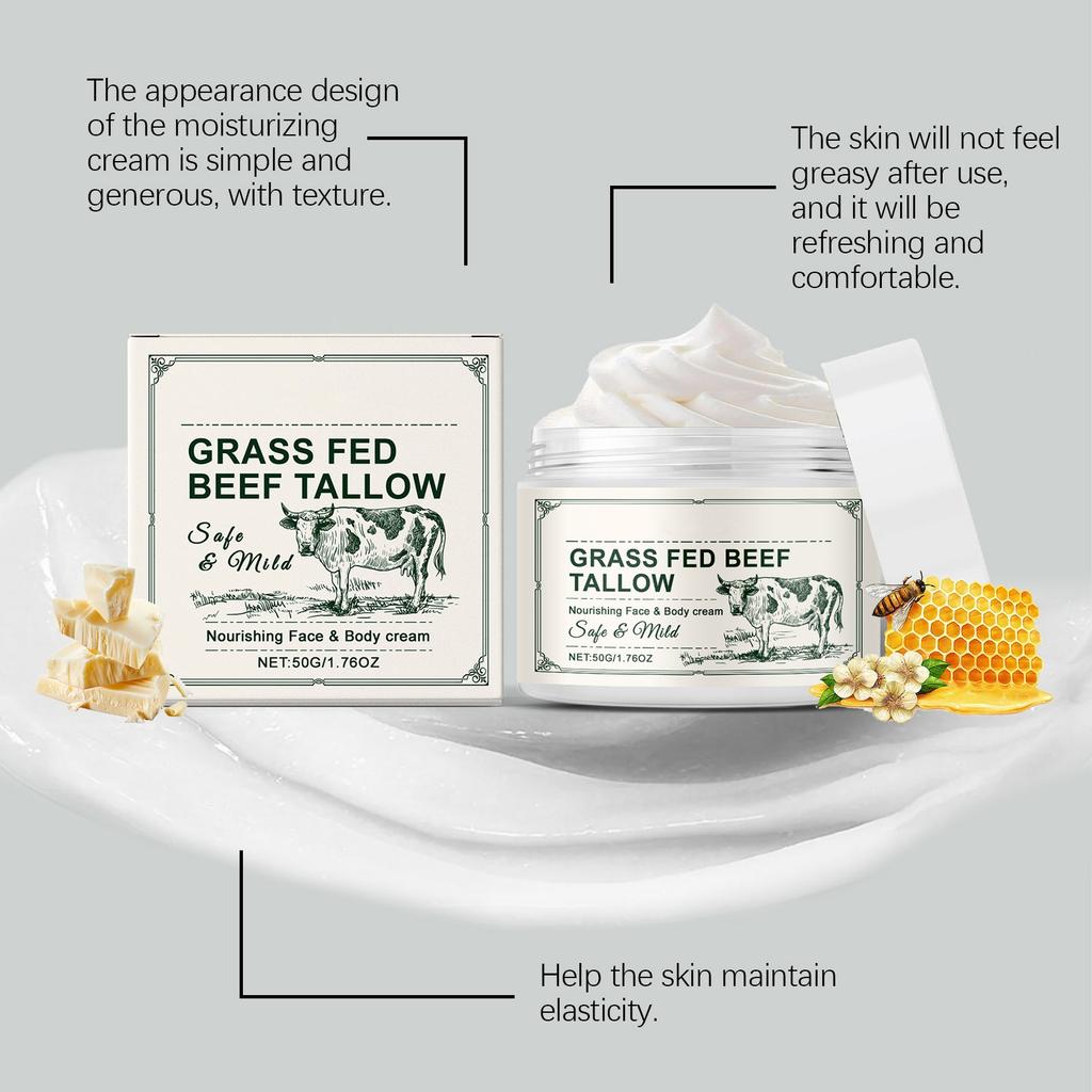 Cowfat Face Cream Nourishes And Tender Skin, Repairs And Soothe The Face, Moisturize And Tighten The Skin   50g