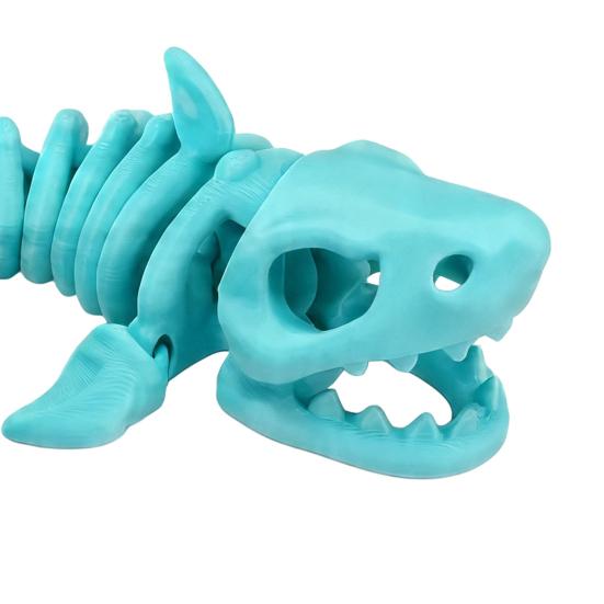 3D-gedruckter gelenkiger Hai-Spielzeug bewegliches Skelett Hai Fidget Schreibtischdekoration