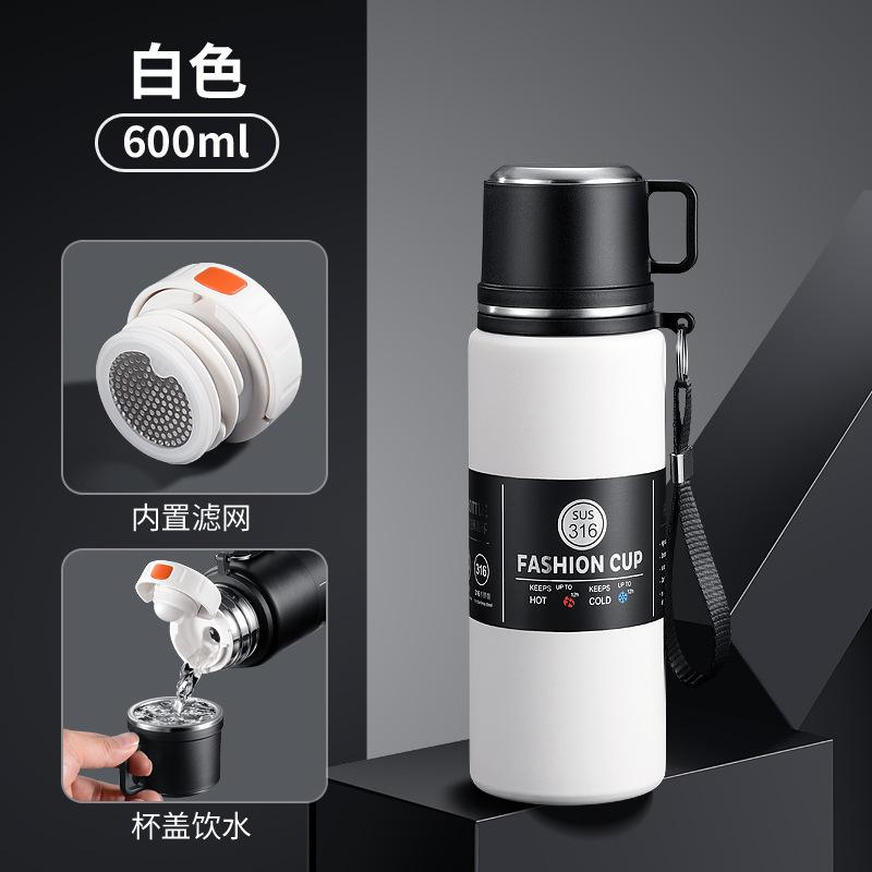 

316 stainless steel insulated cup, large capacity outdoor tea water separation and brewing thermos bottle water bottle 1000ml 500-1000ml
