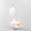 360 ° Rotation Tumbler Cat Toy Bite Resistant Duck Shaped Kitten Play Wand with Bells with Feathers Self Entertaining Toy