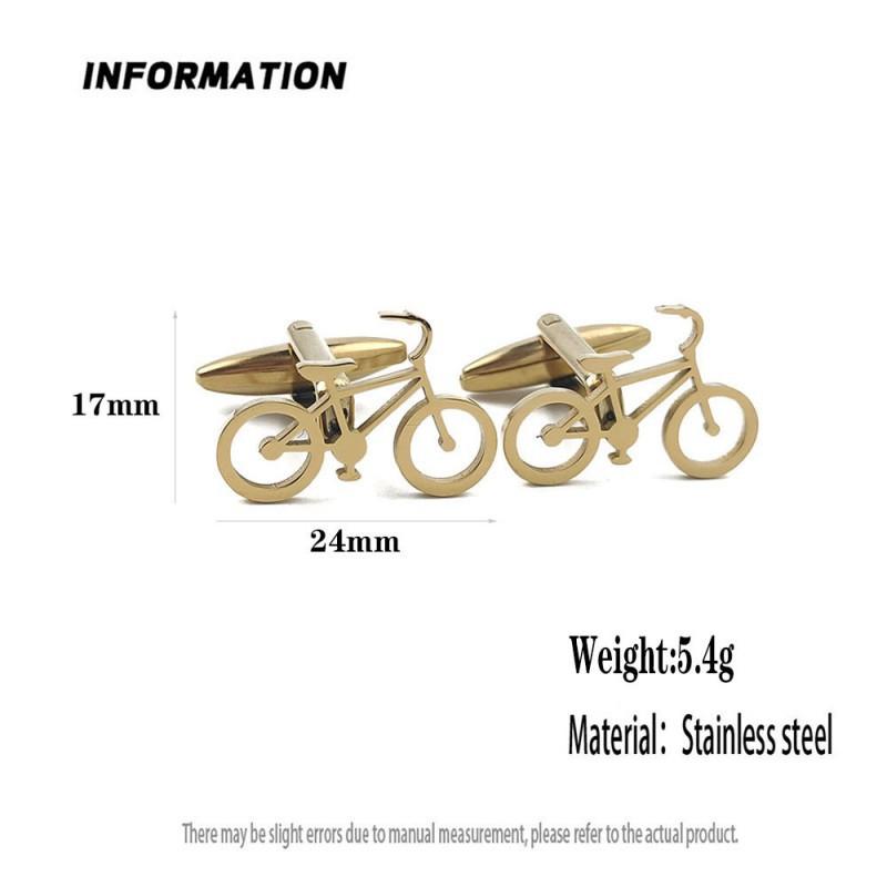 Extreme Wings Hollow Out Bicycle Theme Cufflinks Sports Suit Dual Purpose Trendy Men's Essential Wear Resistant Precision