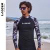 Mens UV Protection Rash Guard Long Sleeve Swimwear Diving Snorkeling Surfing Water Sports Quick Dry Nylon