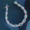 Armbånd Lys Luksus Nisje Emerald Cut Tourmaline Party Utsøkt Farge Treasure Armbånd Armbånd Smykker for kvinner