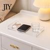 Stylish Tabletop Organizer Clear Acrylic Decorative Tray, Modern Rectangular Vanity Space Organizing Tray for Toiletries Saving Jewelry And