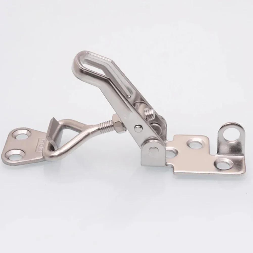 Lever Lock Hasp Adjustable Cabinet Boxes Lever Handle Lock Hasp Toggle Hasp Catch Self-Locking Toggle Clamp Furniture Hardware