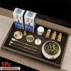 Messing Weihrauchbrenner Tragbar DIY Zen Weihrauchbrenner Siegel Weihrauch Keramik Set Hand Duftpulver Herstellung Weihrauchbrenner