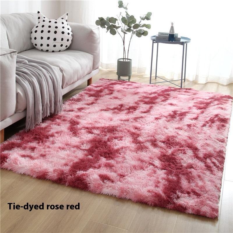 Modern Light Luxury Washable Living Room Carpet Bedroom Bedside Coffee Table Rug Gradient Long Hair Tatami Mat Home Decor
