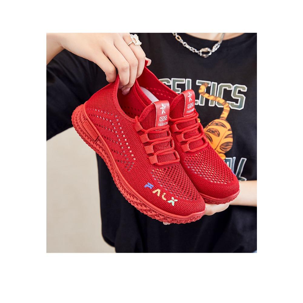 JMXD Shoes Women Summer Flyknit Sneakers Breathable Casual Sports Shoes Women Wholesale Lightweight Comfy Trendy Fashion Walking Running