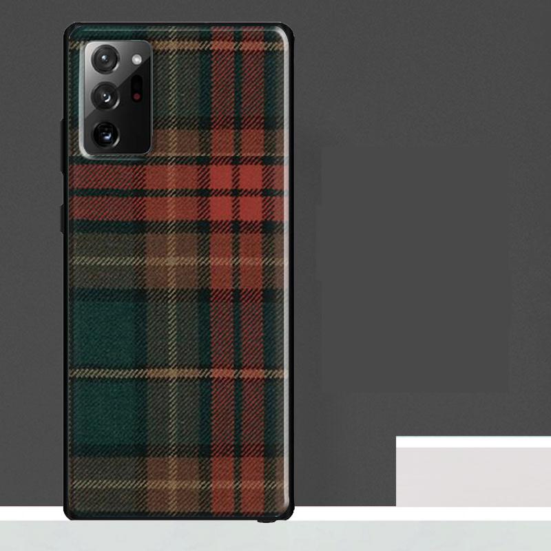 Scottish Plaid Warm Plaid Case For Samsung Galaxy S25 S24 S23 Ultra S9 S10 S20 S21 S22 Plus S23 FE S25 FE Phone Cover