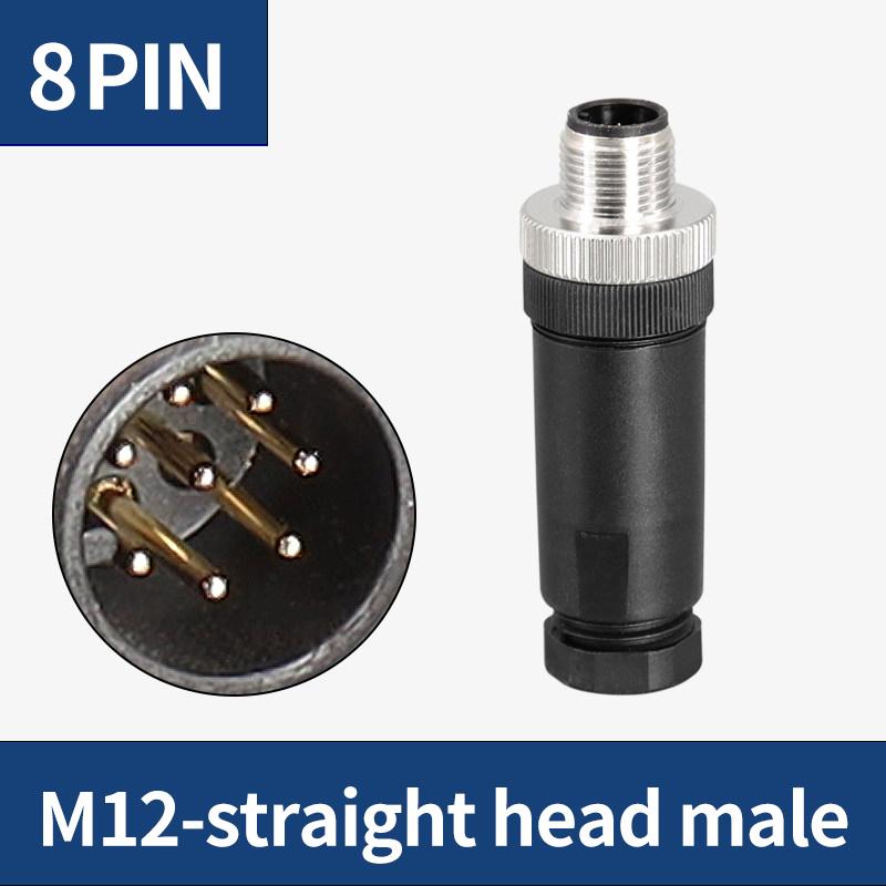 5 PCS M12 sensor connector waterproof male&female plug screw threaded coupling 3 4 5 8 12 Pin A type sensor connectors
