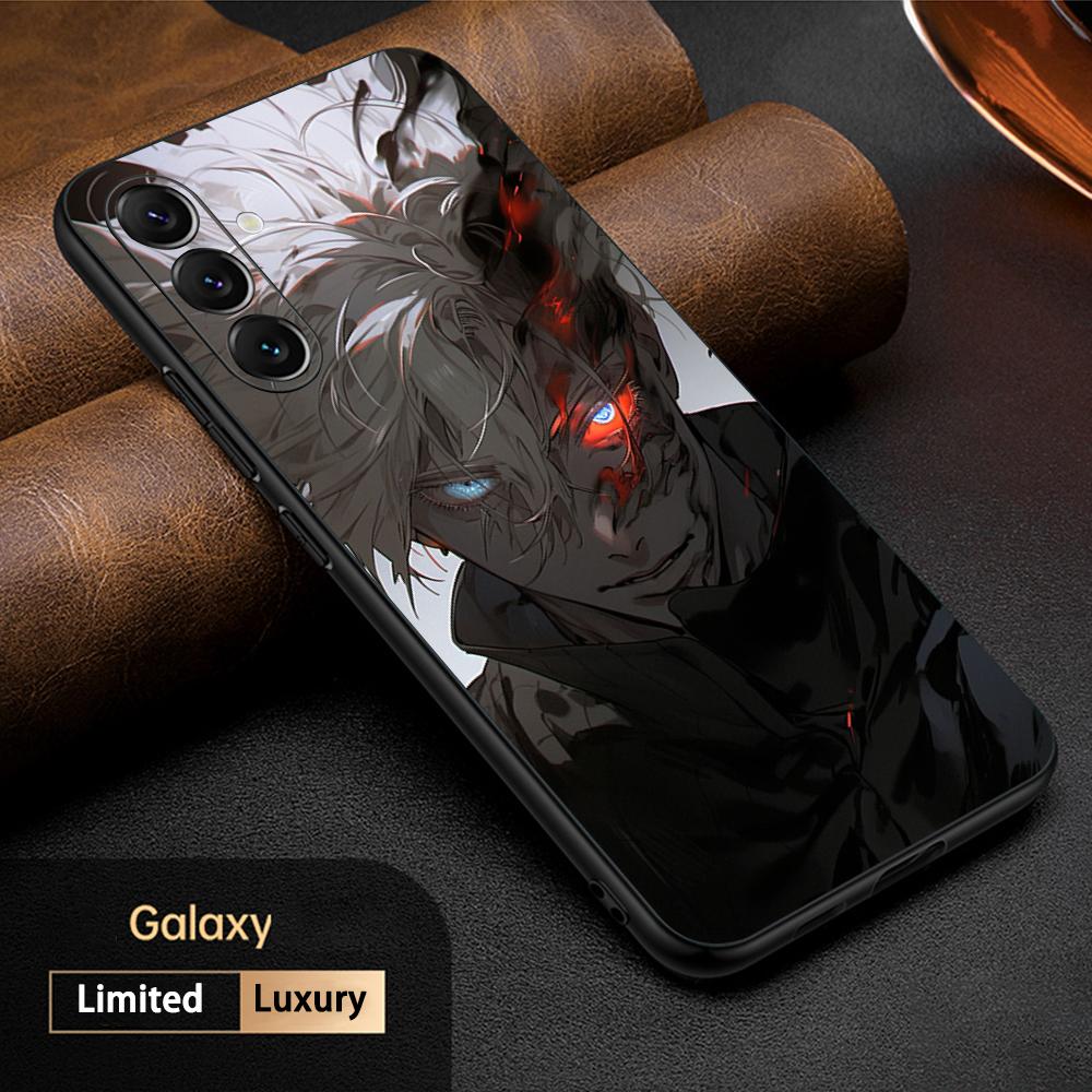 Satoru Gojo heißer Anime-Mann-Design Handyhülle für Samsung Galaxy S26 S25 S24 S23 S22 S21 Plus Ultra Note20 Weich Schwarz